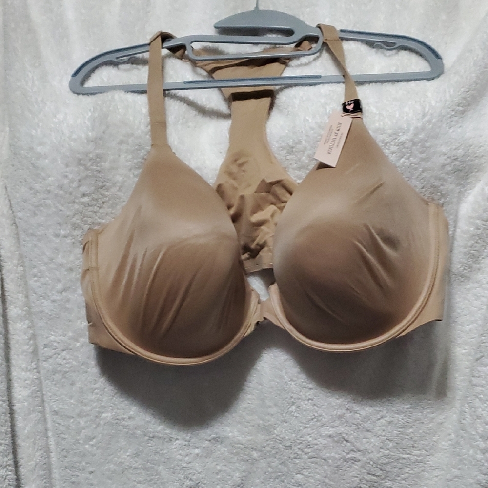 New Never Worn Victoria's Secret Tan Intimates 44 D Cup Bra with Lace-Up Detail